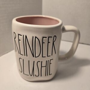 Rae Dunn Reindeer Slushie Mug - White and Pink